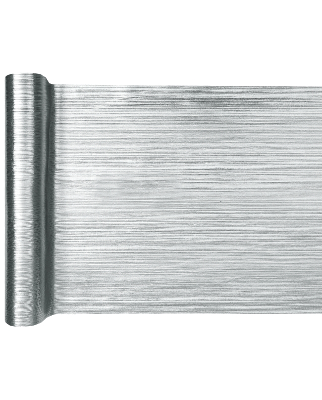 Camino Mesa Brillante Plata 27cm Poliester 2,5m***OFERTA DTO NO ACUMULABLE
