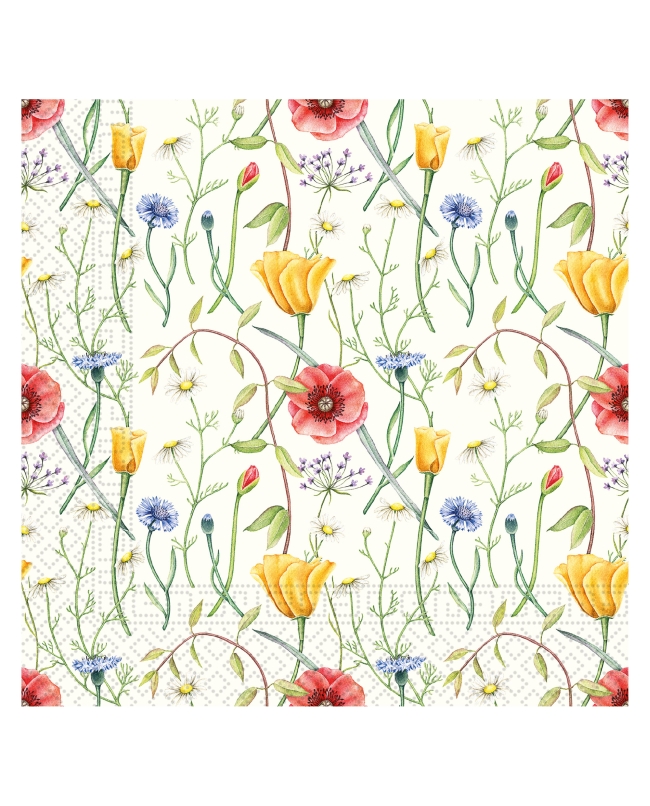 Servilletas 33 X 33cm Flores Silvestres 3Ply Fsc