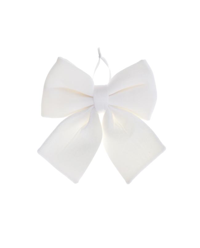 Lazo Peq. Blanco 15X18cm Terciopelo Poliester ***OFERTA DTO NO ACUMULABLE
