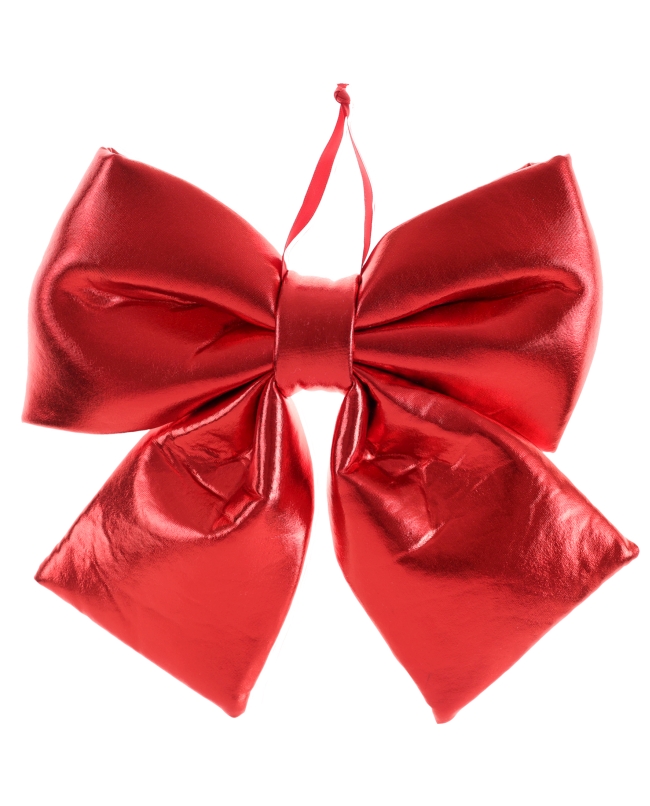 Lazo Grd. Metalizado Rojo 26X30cm Poliester/Saten ***OFERTA DTO NO ACUMULABLE