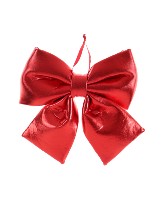 Lazo Metalizado Rojo 21.5X25cm Poliester/Saten ***OFERTA DTO NO ACUMULABLE