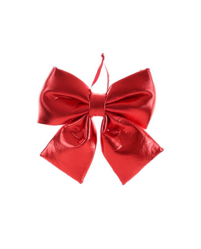 Lazo Peq. Metalizado Rojo 15X18cm Poliester/Saten ***OFERTA DTO NO ACUMULABLE