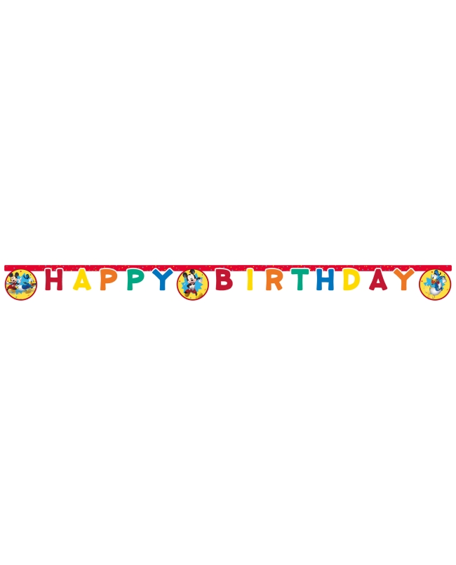 Guirnalda Happy Bday Mickey Salta Papel Fsc