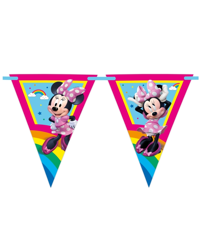 Banderin Papel Minnie Arcoiris Fsc