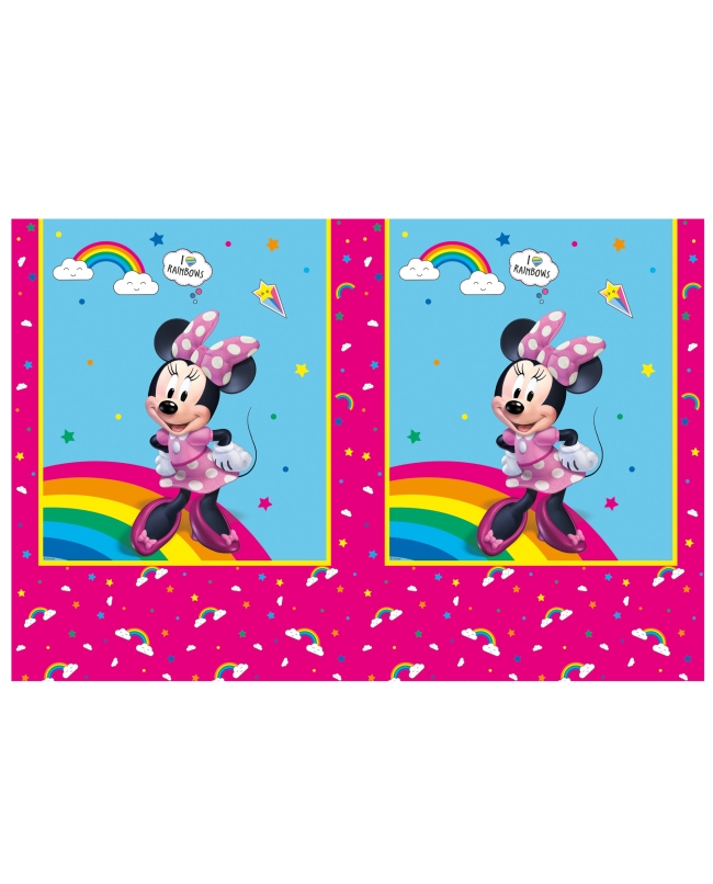 Mantel Plastico 120X180cm Minnie Arcoiris