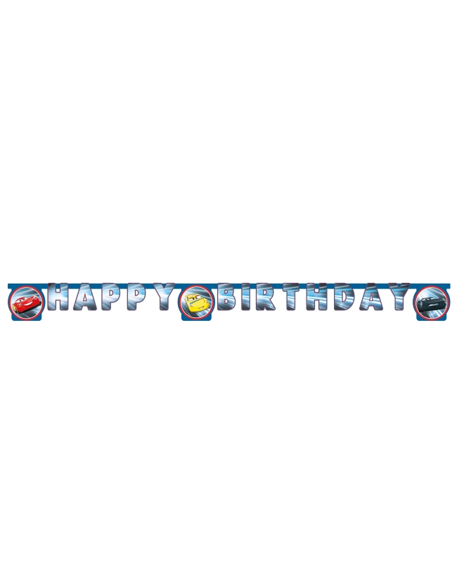 Guirnalda Happy Bday Cars Victoria Papel Fsc