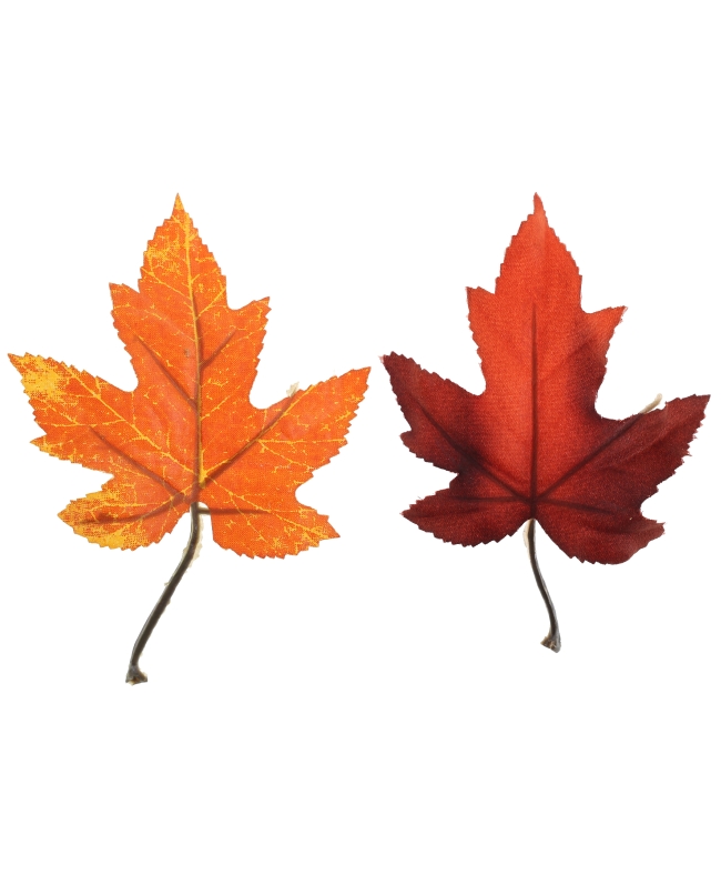 Hoja Otoño Naranja 9.5X10cm Poliester/Plastico ***OFERTA DTO NO ACUMULABLE