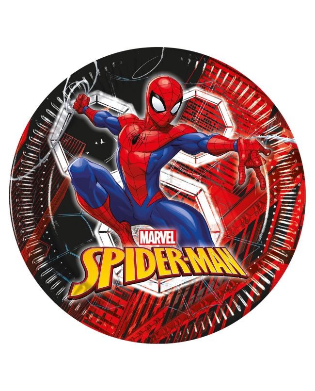 Platos 23cm Spiderman Telaraña Fsc