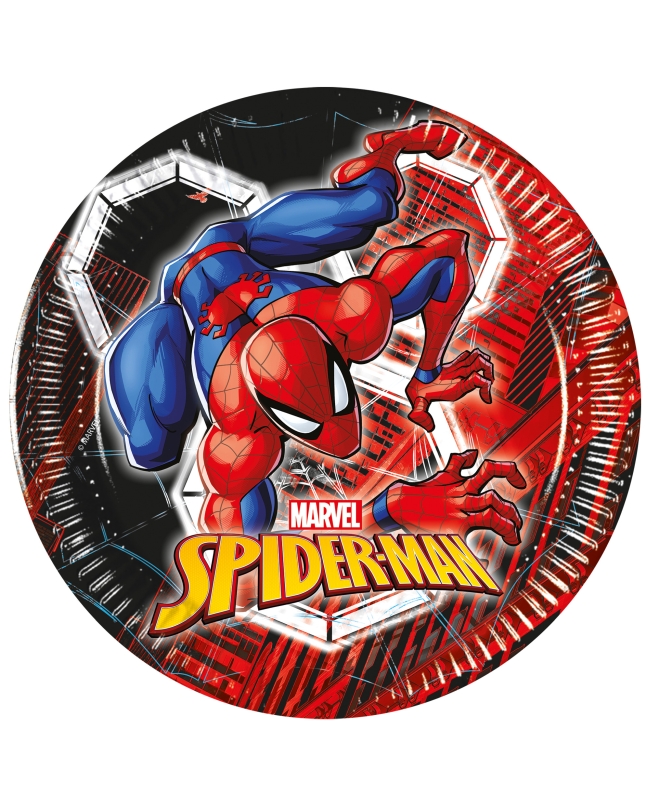 Platos 20cm Spiderman Telaraña Fsc