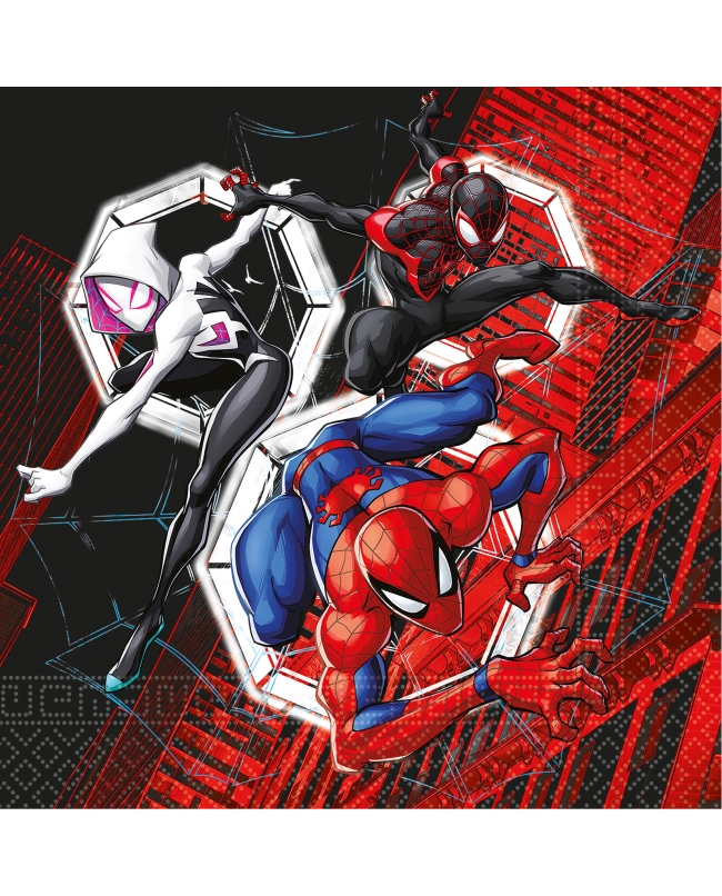 Servilletas 33X33cm Spiderman Telaraña Fsc 2Pli