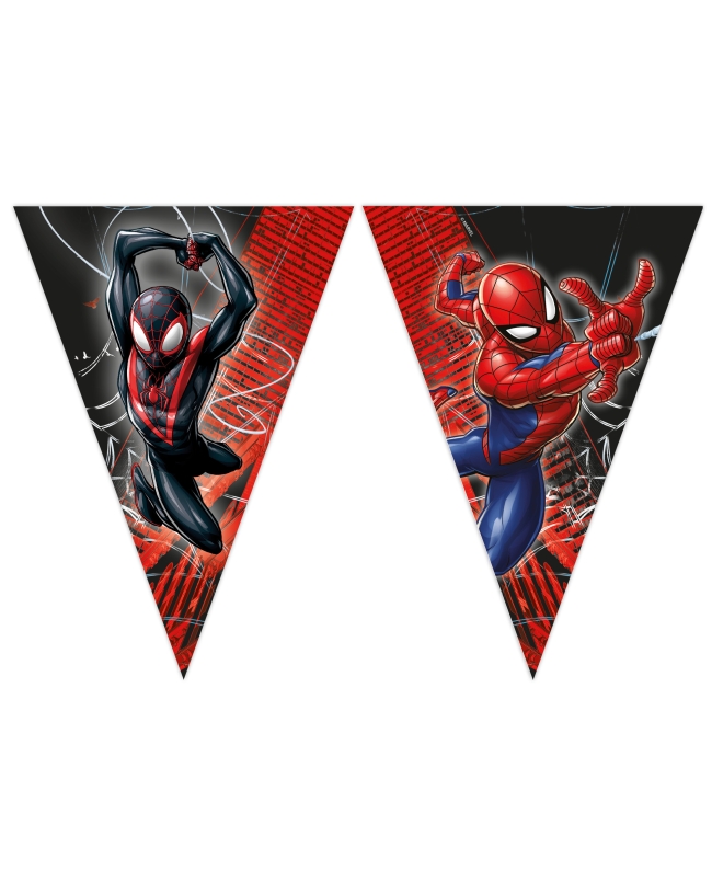 Banderin Papel Spiderman Telaraña Fsc