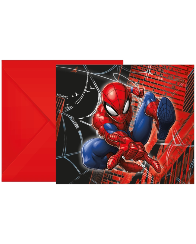 Invitaciones Spiderman Telaraña Fsc