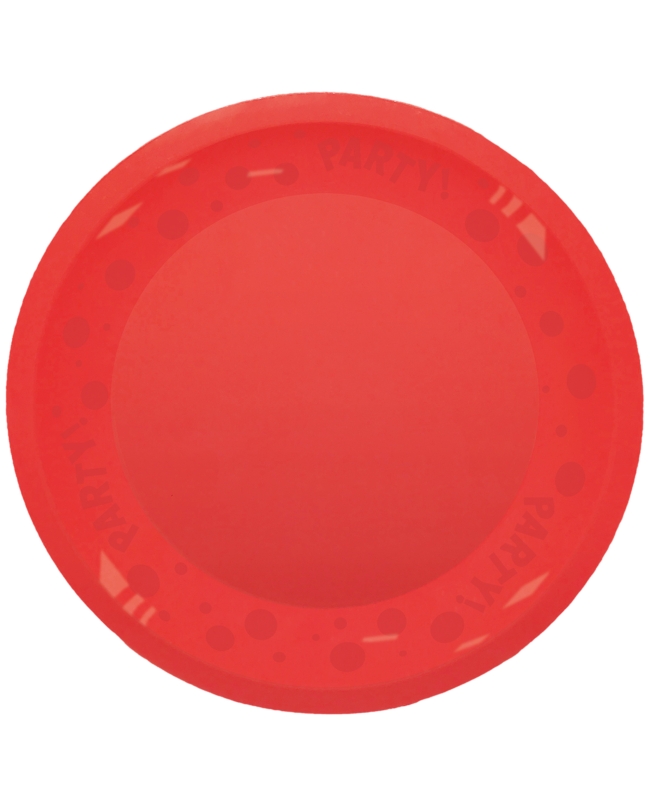Plato Plastico Reutilizable 21cm Rojo