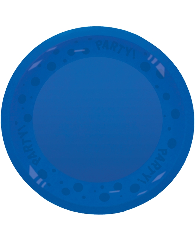 Plato Plastico Reutilizable 21cm Azul