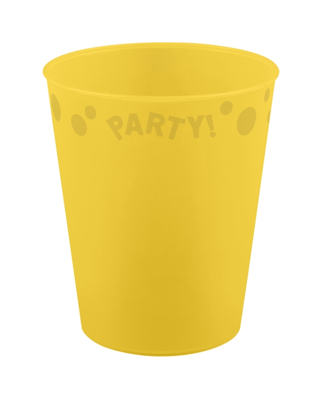 Vaso Plastico Reutilizable 250ml Amarillo