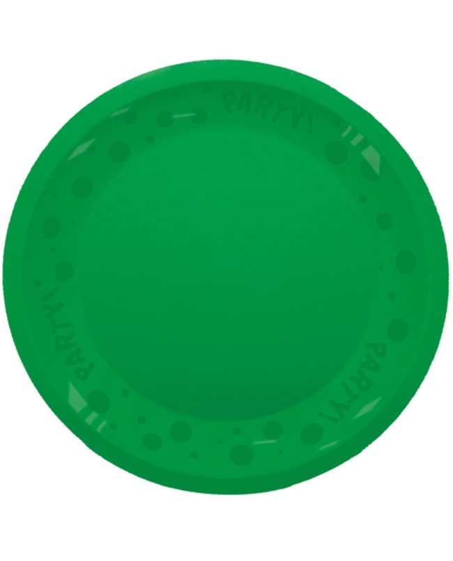 Plato Plastico Reutilizable 21cm Verde