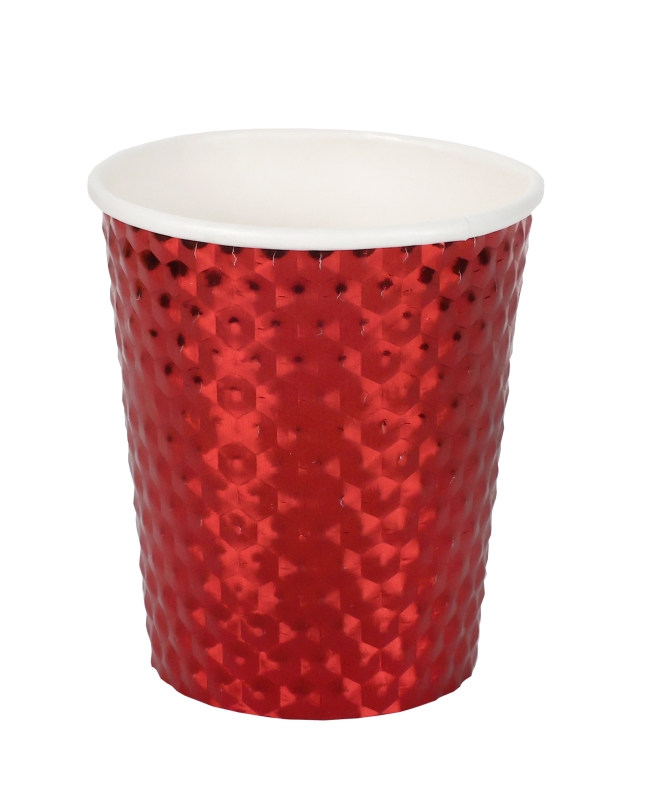 Vaso Martillado Rojo 8X9cm/29cl Carton ***OFERTA DTO NO ACUMULABLE