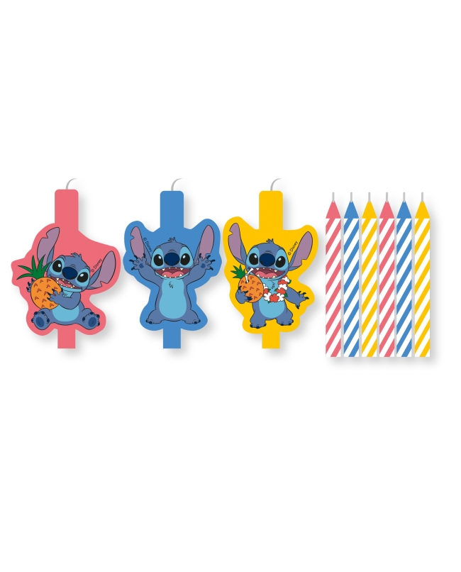 Velas Stitch Y Angel Velas Multicolor 