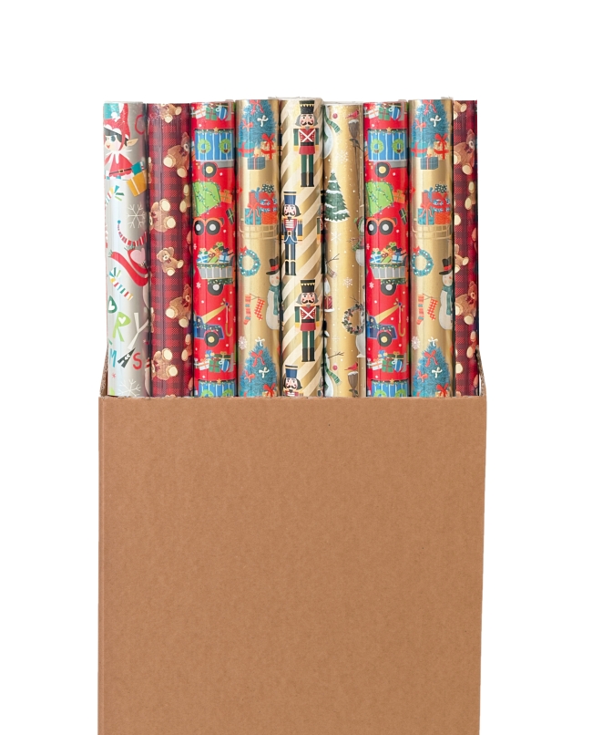 Papel Regalo 0,7X2M Navidad Infantil Exp.40X20X72cm Carton/Papel ***OFERTA DTO NO ACUMULABLE