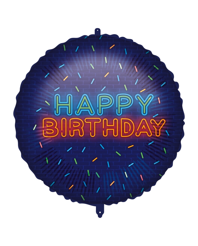 18/46cm Happy Bday Neon, Cinta Y Peso ***OFERTA DTO NO ACUMULABLE