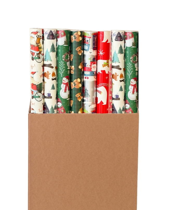 Papel Regalo 0,7X2M Decoracion Navidad Exp.40X20X72cm Carton/Papel ***OFERTA DTO NO ACUMULABLE