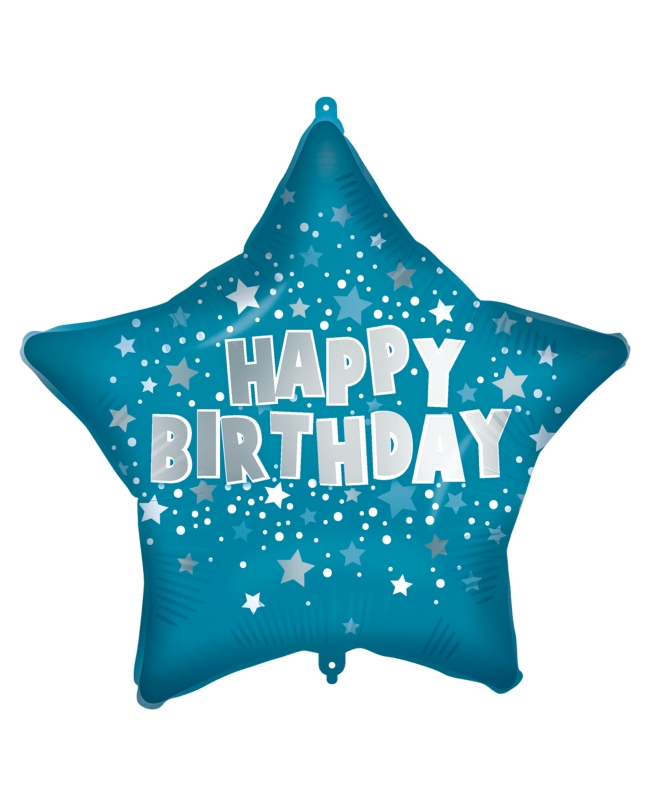 18/46cm Estrella Azul Happy Bday, Cinta Y Peso ***OFERTA DTO NO ACUMULABLE