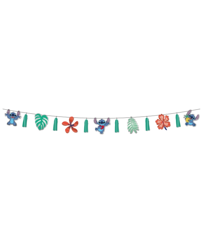 Guirnalda Stitch Borlas Foil Y Papel 200 X 17cm