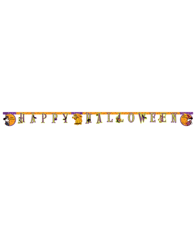 Guirnalda H. Halloween Mickey Hwn Retro Papel Fsc
