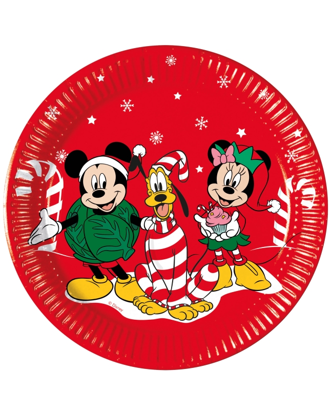 Platos 20cm Mickey Xmas Fsc