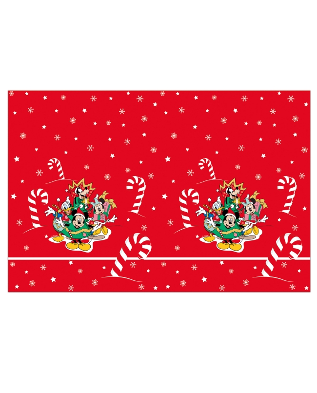 Mantel Plastico 120X180cm Mickey Xmas