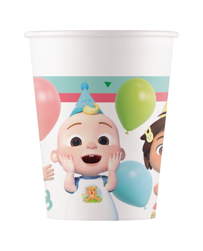 Vasos Papel 200ml Cocomelon Cumple Fsc