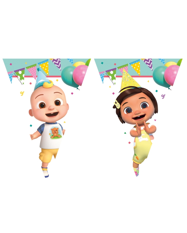 Banderin Papel Cocomelon Cumple Fsc