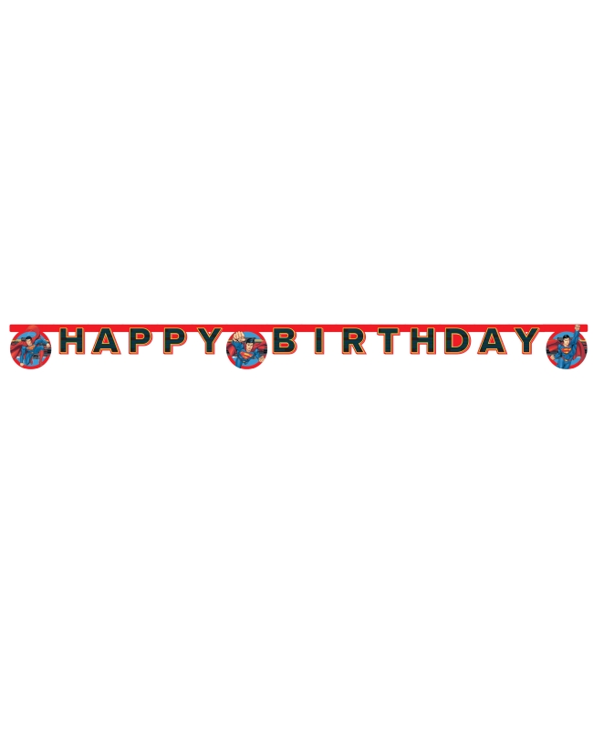 Guirnalda Happy Bday Superman Papel Fsc ***OFERTA DTO NO ACUMULABLE