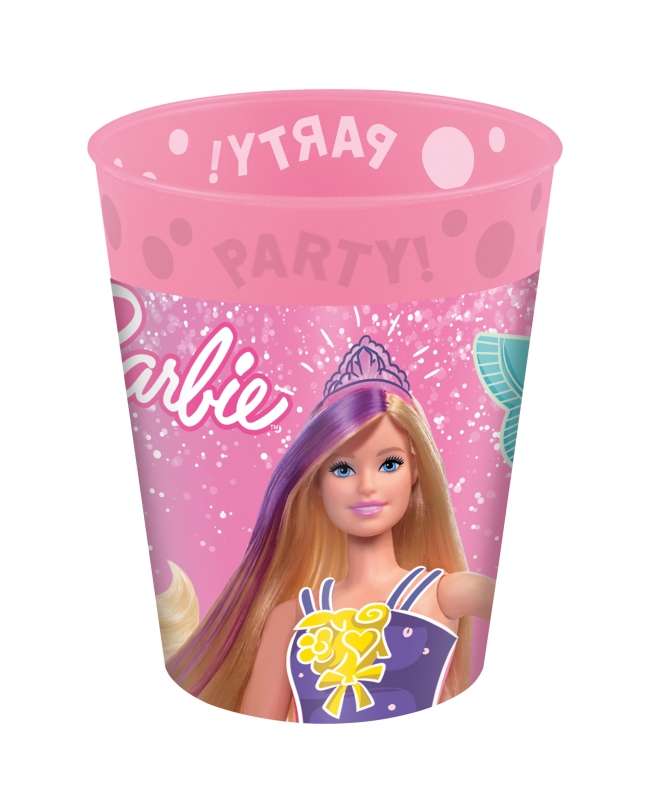 Vaso Plastico Reutilizable 250ml Barbie