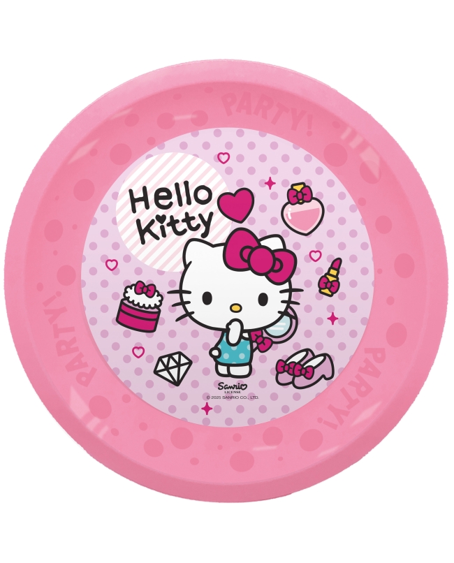 Plato Plastico Reutilizable 21cm Hello Kitty