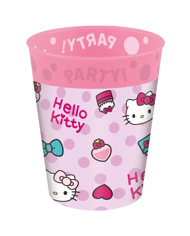 Vaso Plastico Reutilizable 250ml Hello Kitty