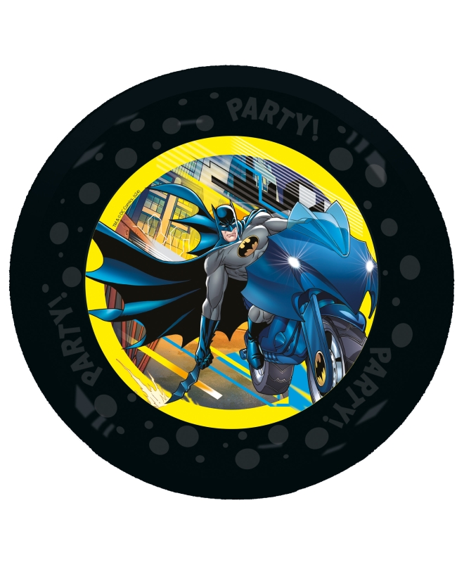 Plato Plastico Reutilizable 21cm Batman