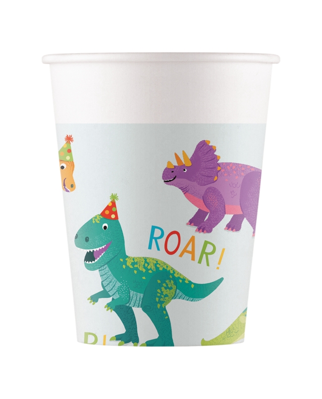 Vasos Papel 200ml Fiesta Dino Fsc 
