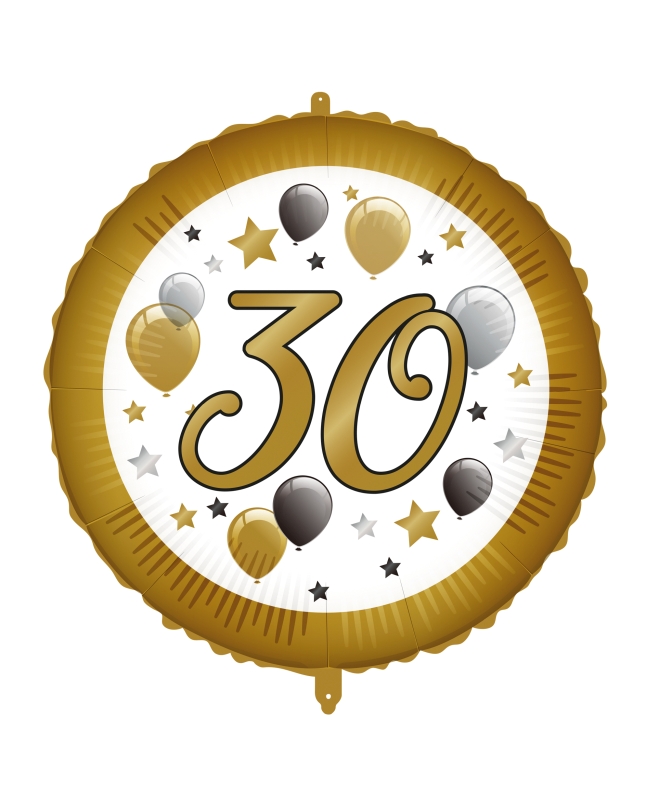 18/46cm Cumpleaños 30 Oro/Plata, Cinta Y Peso ***OFERTA DTO NO ACUMULABLE