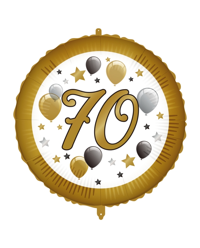 18/46cm Cumpleaños 70 Oro/Plata, Cinta Y Peso ***OFERTA DTO NO ACUMULABLE