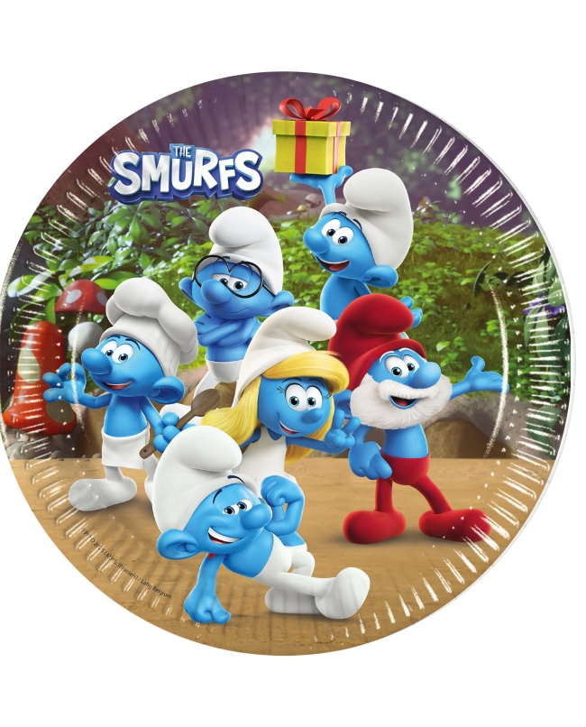 Platos 20cm Pitufos Fsc