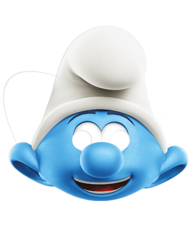 Mascara Pitufos Papel Fsc