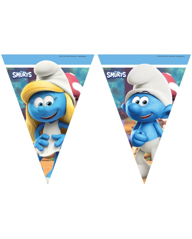 Banderin Papel Pitufos Fsc