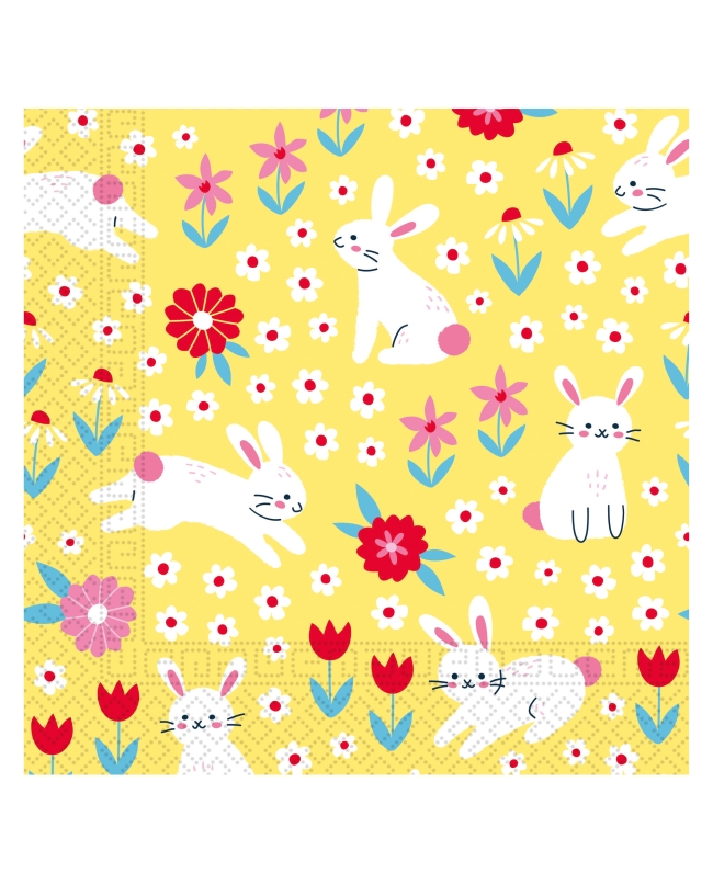 Servilletas 33 X 33cm Conejos Pascua 3Ply Fsc