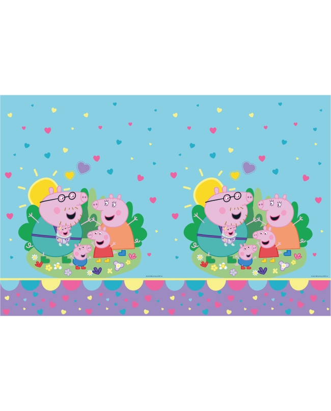 Mantel Plastico 120X180cm Peppa Pig Amor