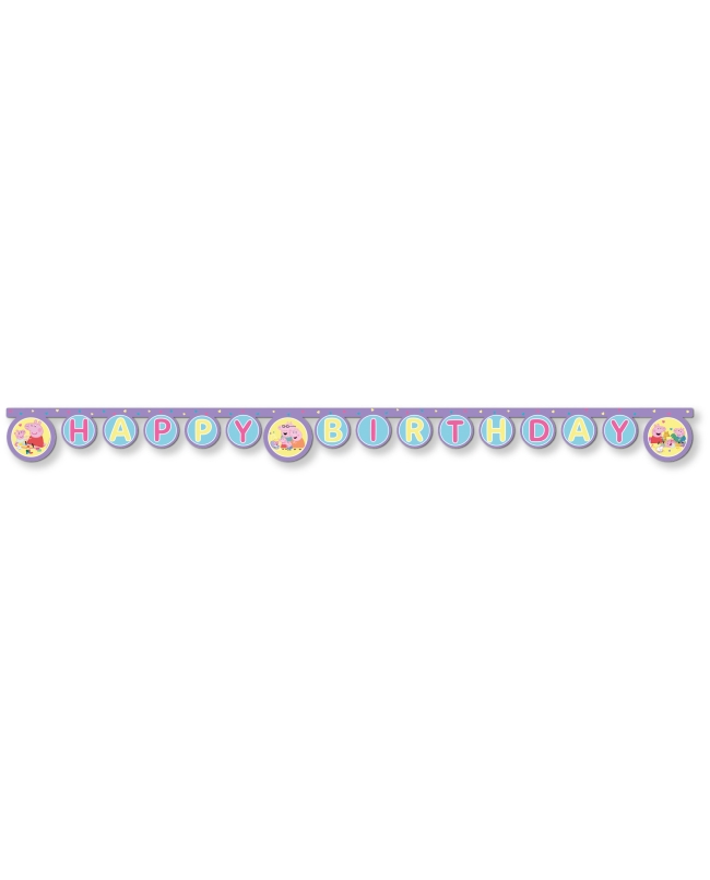 Guirnalda Happy Bday Peppa Pig Amor Fsc