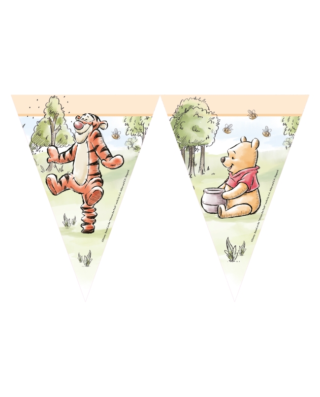 Banderin Papel Winnie The Pooh Naturaleza Fsc
