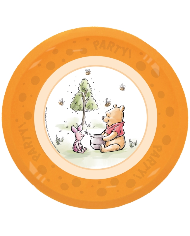 Plato Plastico Reutilizable 21cm Winnie The Pooh Naturaleza