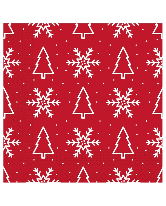 Servilletas 33 X 33cm Pinos Y Compos Xmas 3Ply Fsc