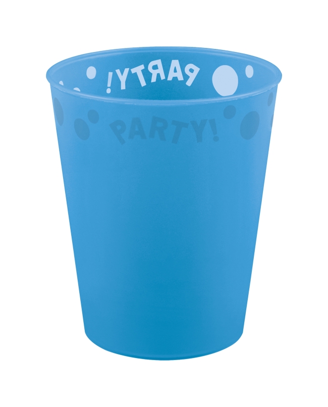 Vaso Plastico Reutilizable 250ml Semitransp. Azul(4Und)